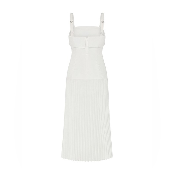Milly Nala Poplin Pleated Combo Midi-dress
White, 8 - Picture 2 of 10